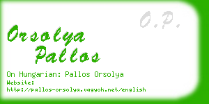 orsolya pallos business card